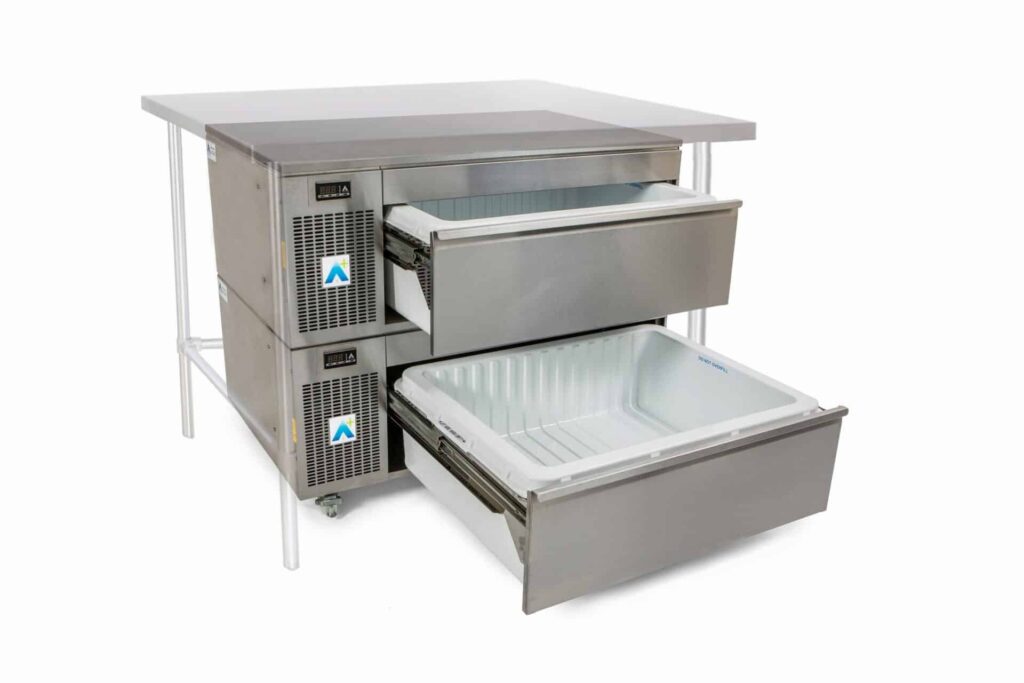 UNDER COUNTER &ndash; FRIDGE ONLY &ndash; TWO DRAWER &ndash; SIDE ENGINE &ndash; HCS2 SERIES