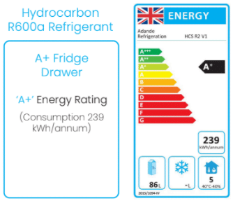 UNDER-COUNTER &ndash; FRIDGE ONLY &ndash; ONE DRAWER &ndash; SIDE ENGINE &ndash; HCS1